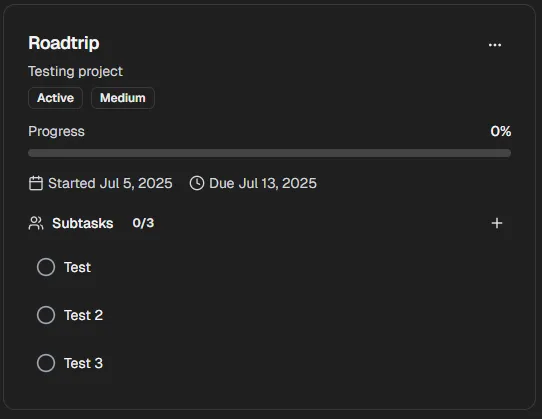 Project Card